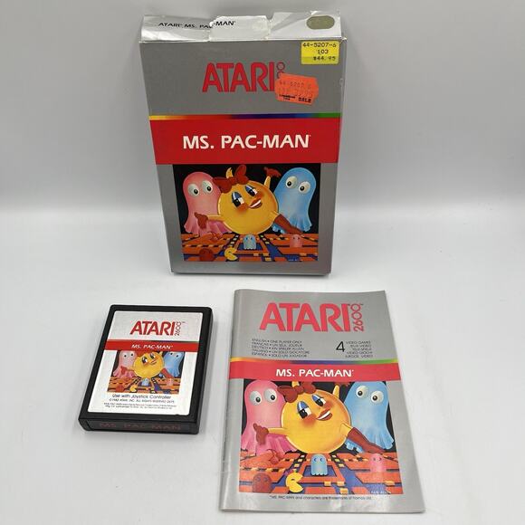 Ms. Pac-Man (Atari 2600, 1988) Game, Box & Manual - CIB CX 2675 - Picture 2 of 10